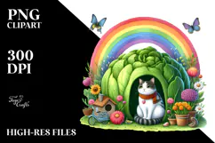 Colorful Flowers,Seated Character | Sublimation | Clipart Product Image 2