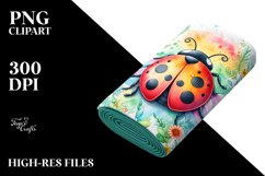 Colorful Ladybug Clipart,Yoga Mattress | Sublimation | Product Image 1