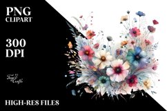 Watercolor Abstract Colorfull Horizontal Frame|Clipart Product Image 3