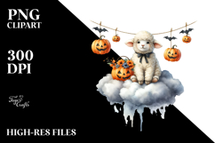 Halloween Lamb on Cloud, High-Res PNG Product Image 2
