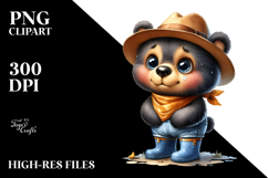Bear Rain Boots Shy | Sublimation | Clipart Product Image 2