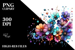 Cosmos Watercolor Splash PNG Product Image 2