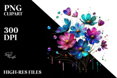 Vibrant Cosmos Flower, Transparent PNG Product Image 2