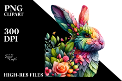 Vibrant Monkey Made of Flowers, Transparent PNG Product Image 1