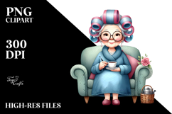 Cat House Illustration | Tea Cup Couch Scene | Clipart Product Image 2