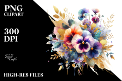 Abstract Vibrant Bouquet | Sublimation | Clipart Product Image 2