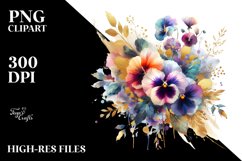 Abstract Vibrant Bouquet | Sublimation | Clipart Product Image 1