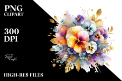 Abstract Vibrant Bouquet | Sublimation | Clipart Product Image 2