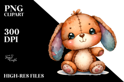 Colorful Plush Rabbit, PNG Product Image 2