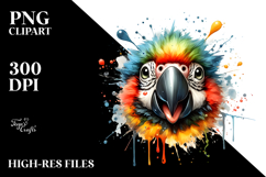 Cute Parrot Portrait, Transparent PNG Product Image 2