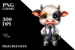 Baby Cow Tie Expressive | Sublimation | Clipart Product Image 2