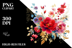 Abstract Watercolor Colorful Flower, Transparent PNG Product Image 2