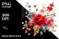 Abstract Watercolor Colorful Flower, Transparent PNG Product Image 3