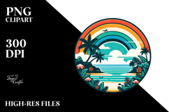 Retro Tropical Island Rainbow, 20 oz Tumbler Product Image 2