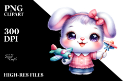 Smiling Baby Bunny PNG Product Image 2