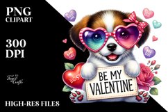 Detailed Puppy Heart Sunglasses PNG Product Image 2