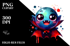 Happy Vampire with Tiny Cape PNG Product Image 2