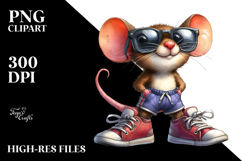 Watercolor Mouse | Big Eyes | Sunglasses | Sports Shoes Product Image 2