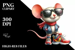 Mouse Sports Shoes Expressive | Sublimation | Clipart Product Image 3