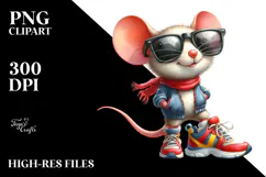 Mouse Sports Shoes Expressive | Sublimation | Clipart Product Image 2