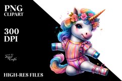 Baby Unicorn in Jive Dancer&#039;s Outfit PNG Product Image 1