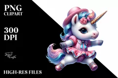 Colorful Baby Unicorn Jive Dancer PNG Product Image 1