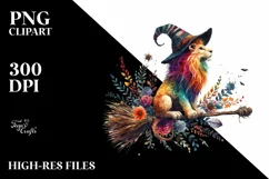 Colorful Lion Halloween Sublimation Clipart Product Image 1