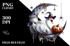 Swan In Halloween Costume PNG Product Image 2