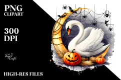 Swan In Halloween Costume PNG Product Image 2