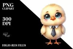 Watercolor Funny Baby Chick|Clipart Product Image 3