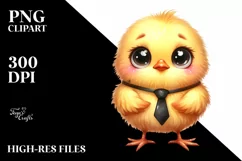 Watercolor Funny Baby Chick|Clipart Product Image 3
