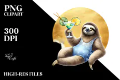 Happy Sloth Painting, Transparent PNG Product Image 2