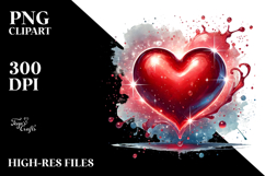 Red Glossy Heart PNG Product Image 2