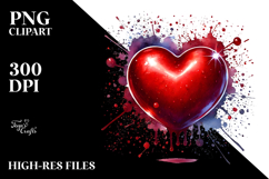 Red Glossy Heart PNG Product Image 2