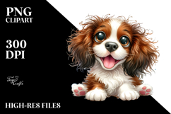 Happy Watercolor Baby Cartoon Brittany PNG Product Image 2