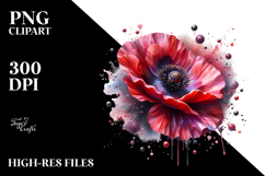 Abstract Shiny Poppy | Splash | Shiny Material Product Image 2