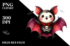 Wimsical Bat Halloween Clipart Product Image 3