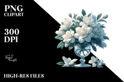 Gardenia Sublimation Clipart Product Image 1