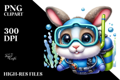 Vibrant Goofy Baby Rabbit, High-Quality PNG Product Image 2