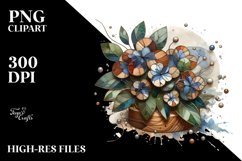 Wooden Impatiens Abstract | Clipart Product Image 3