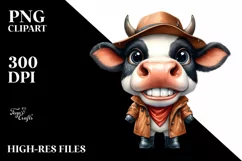 Watercolor Cow | Big Eyes | Hat Bandana | Raincoat Product Image 1
