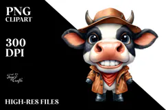 Watercolor Cow | Big Eyes | Hat Bandana | Raincoat Product Image 2