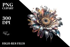 Abstract Shiny Gerbera Watercolor Splash Product Image 1