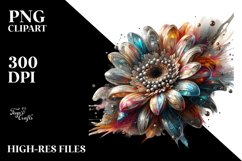 Shiny Gerbera Metalic Watercolor Product Image 1