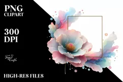 Pastel Rhododendron Poppy PNG Product Image 1