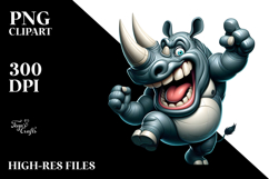 Silly Rhino, Transparent PNG Product Image 2