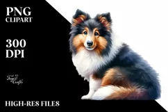 Colorful Collie, Transparent PNG Product Image 3