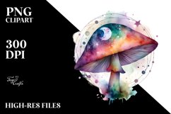 Colorful Magical Mushroom | Sublimation | Clipart Product Image 3