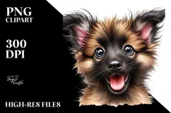 Happy Cartoon Malinois, Transparent PNG Product Image 2
