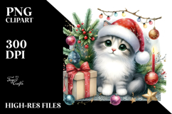 Cute Christmas Cat, High-Resolution PNG Product Image 2